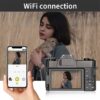 Câmera digital foto vlogging filmadora para youtube wifi webcam grande angular 16x zoom digital 48mp fotografia 3 polegada tela da aleta - Image 12