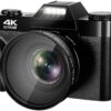 Câmera digital foto vlogging filmadora para youtube wifi webcam grande angular 16x zoom digital 48mp fotografia 3 polegada tela da aleta - Image 7