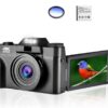Câmera digital foto vlogging filmadora para youtube wifi webcam grande angular 16x zoom digital 48mp fotografia 3 polegada tela da aleta - Image 6
