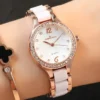 Luxo Cristal Diamante Relógios Femininos Moda Impermeável Quartzo Relógio Casual Feminino, Relógio Feminino Cinta Cerâmica Relogio Feminino - Image 6