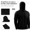 Hoodie esportivo de manga comprida masculino, camisa com capuz de pesca ao ar livre, ginásio Sportwear, proteção solar UV, UPF 50 Plus - Image 4
