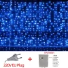 LED Fairy String Curtain Lights Outdoor impermeável, Waterfall Street, guirlanda na casa, pátio, decoração de festa de Natal - Image 9