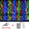LED Fairy String Curtain Lights Outdoor impermeável, Waterfall Street, guirlanda na casa, pátio, decoração de festa de Natal - Image 13