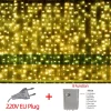 LED Fairy String Curtain Lights Outdoor impermeável, Waterfall Street, guirlanda na casa, pátio, decoração de festa de Natal - Image 15