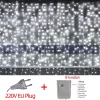 LED Fairy String Curtain Lights Outdoor impermeável, Waterfall Street, guirlanda na casa, pátio, decoração de festa de Natal - Image 11